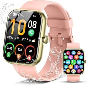 Smart Watch for Men Women, 2025 Release (Answer/Make Call) 1.96" HD Fitness Tracker Running Watch,Waterproof, Pedometer,Step/Sleep/Heart Rate Mon