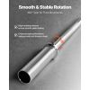 4FT Barbell Bar, Fits 2-Inch Weight Plates, Chrome Plated Barbell Bar with Knurled Grip for Strength Training, Weightlifting, Squat, Deadlift