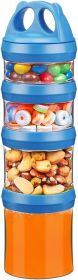Stackable Food Storage Containers with Twist Lock System - BPA-Free Tritan Containers for Travel, Formula, Protein Powder