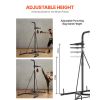 2 in 1 Punching Bag Stand, Steel Heavy Duty Workout Equipment, Adjustable Height Boxing Punching Bag and Speed Bag Stand, Freestanding Sandbag Rack