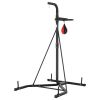 2 in 1 Punching Bag Stand, Steel Heavy Duty Workout Equipment, Adjustable Height Boxing Punching Bag and Speed Bag Stand, Freestanding Sandbag Rack