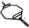 Hex Bar Weights Set Trap Bar Olympic Bumper 55lb Weight Plates Set for Deadlift Weightlifting Bodybuilding - 2 Inch Hexagon Trap Bar with Weights for
