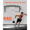 Pull Up Bar, Multi-Grip Wall Mounted Pull Ups, 50 in Width Multifunctional Chin Up Training Station