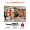 2 in 1 Punching Bag Stand, Steel Heavy Duty Workout Equipment, Adjustable Height Boxing Punching Bag and Speed Bag Stand, Freestanding Sandbag Rack