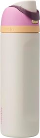 FreeSip Insulated Stainless Steel Water Bottle with Straw, Sports Water Bottle, Great for Travel