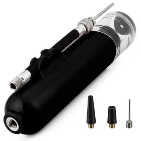 Portable Mini Ball Pump For Volleyball; Football; Basketball; Soccer; Yoga Ball; Hand Air Pump Faster Inflation Gadget (Color: BLACK)
