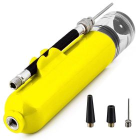 Portable Mini Ball Pump For Volleyball; Football; Basketball; Soccer; Yoga Ball; Hand Air Pump Faster Inflation Gadget (Color: YELLOW)