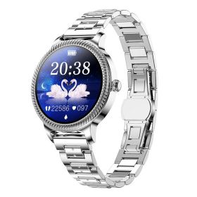 Women's AK38 Smart Watch Heart Rate Smart Bluetooth Bracelet Sports Watch Smart Watch (Color: Three Silver)