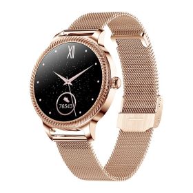Women's AK38 Smart Watch Heart Rate Smart Bluetooth Bracelet Sports Watch Smart Watch (Color: Milan Gold)